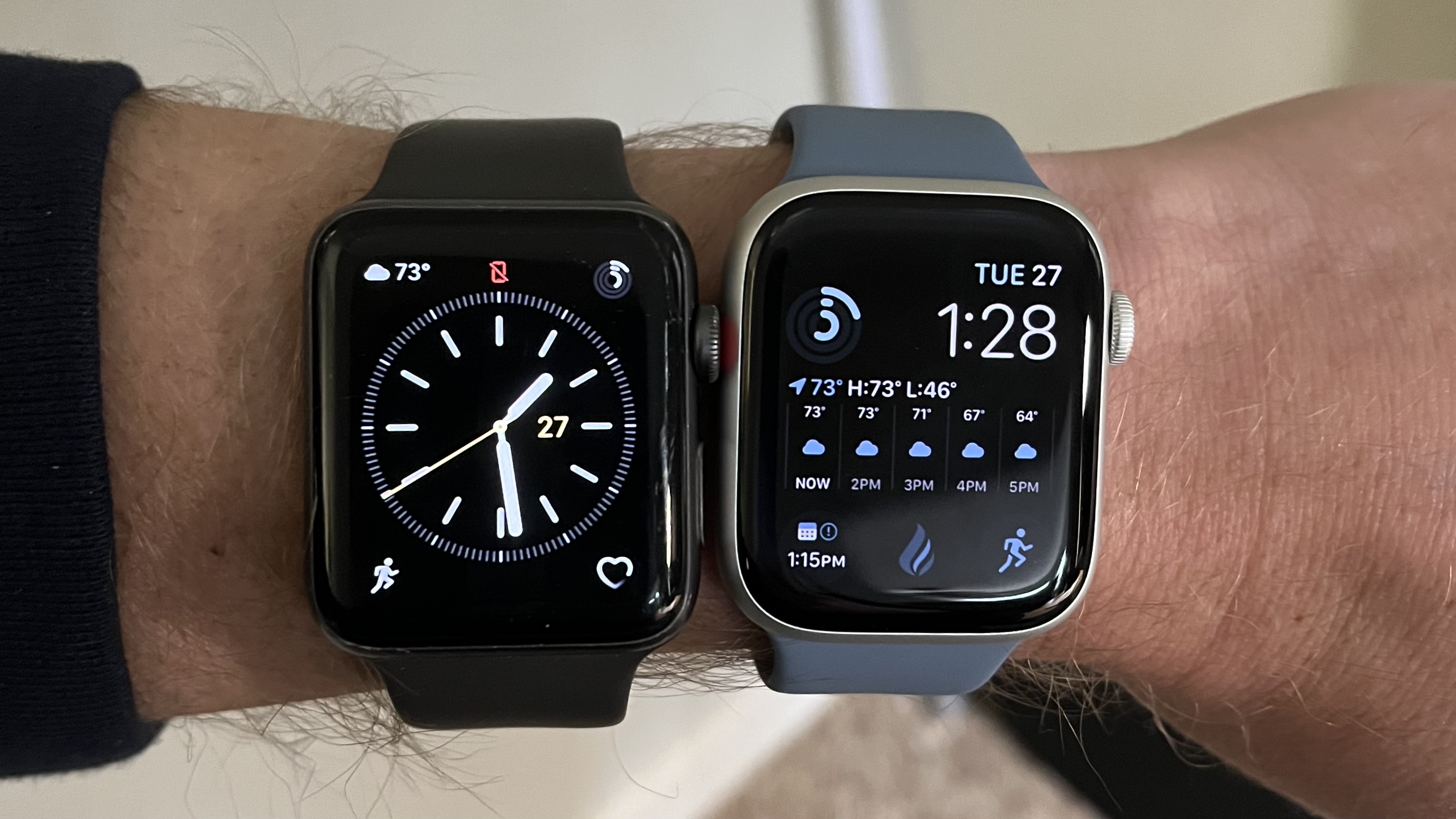 Apple watch store 3 display size